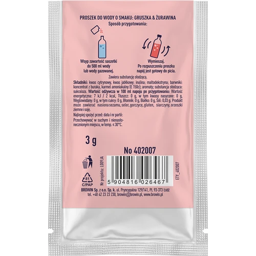 VSYPTO με γεύση Αχλάδι & Κράνμπερι, 3 g - 3