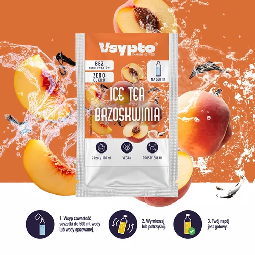 VSYPTO με γεύση Ice Tea Ροδάκινο, 3g - 5