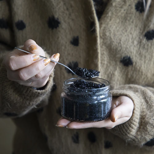 Χαμηλό βάζο 200ml - με μαύρο καπάκι fi 82/6, 6 τεμ. - 7