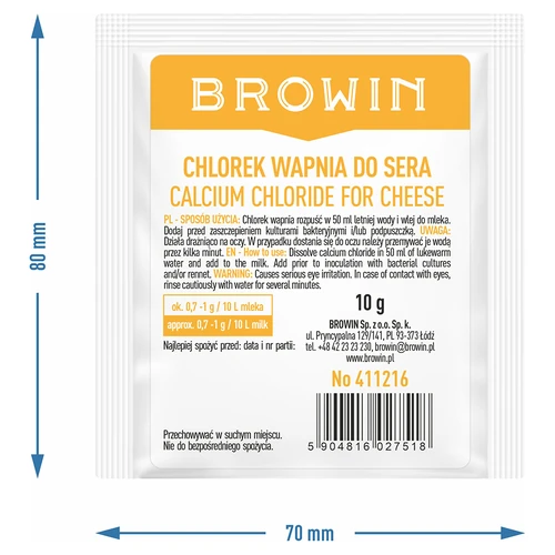 Χλωριούχο ασβέστιο για τυρί, 10 g - 11