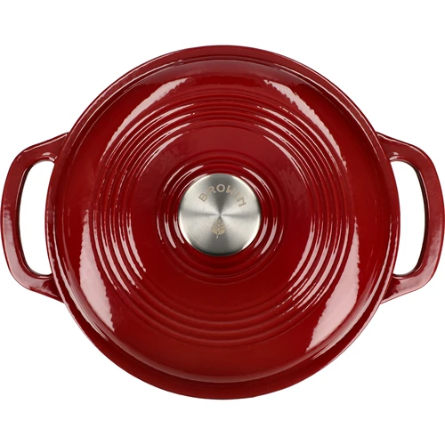 Χυτοσιδηρή κατσαρόλα εμαγιέ - μπορντό, 4 L - 3