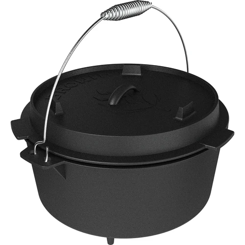 Χυτοσιδηρό κρεμαστό καζάνι με τηγάνι - 2