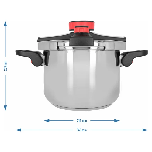 Χύτρα ταχύτητας από ανοξείδωτο ατσάλι, 6 L - 10