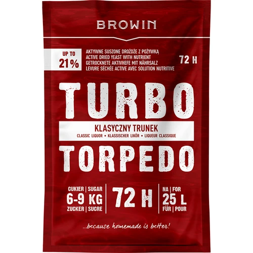 Ζύμες απόσταξης Turbo Torpedo 72h 21% - 120 g
