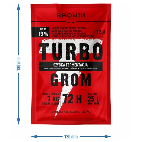 Ζύμες αποσταγματοποιίας Turbo Grom 72h - 4