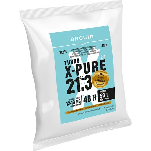 Ζύμες Turbo X-Pure 21,3%, 50 L - 3