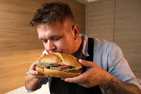 Βίγκαν πατέ από ρεβίθια και αποξηραμένα μανιτάρια - απλή συνταγή στη συσκευή παρασκευής ζαμπόν