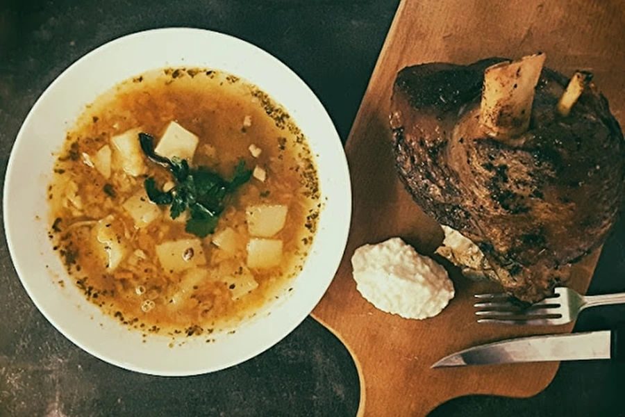 Browin Przepiśnik - Σούπα από ξερά μπιζέλια με χοιρινό κότσι