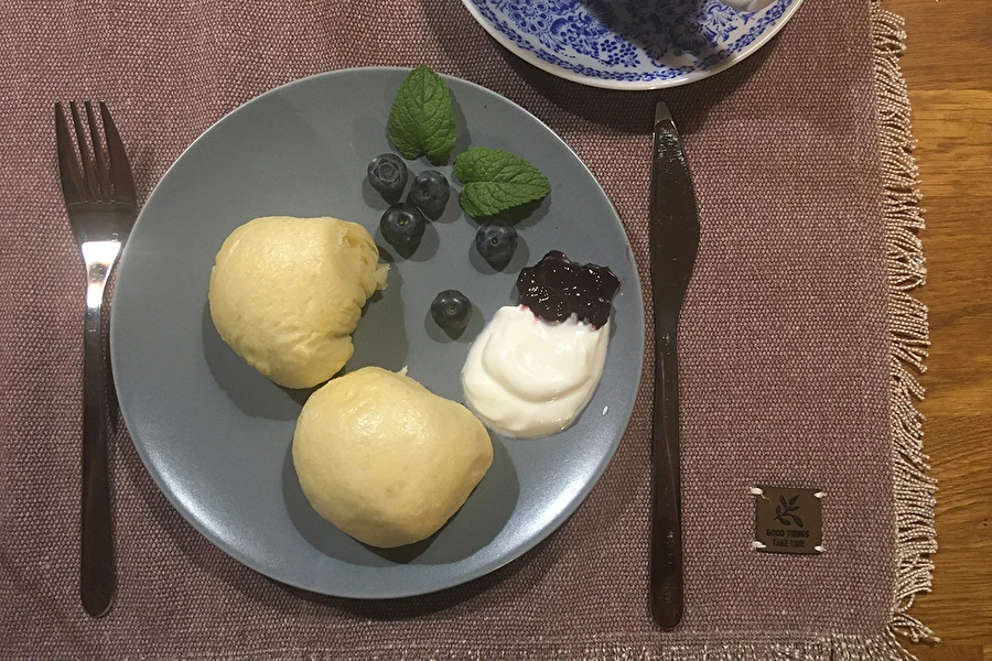 Browin Przepiśnik - Ζυμαράκια στον ατμό με αμερικανικά μύρτιλα